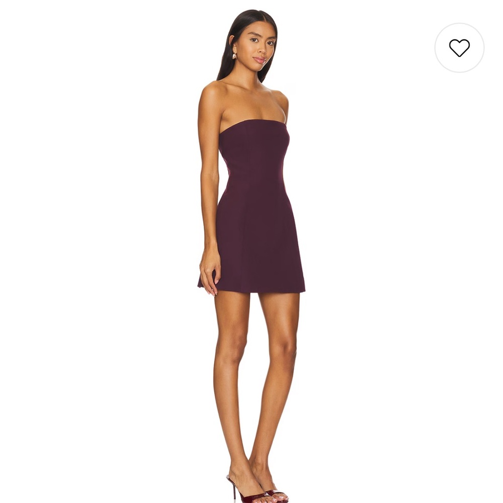 Elegant Strapless Purple Dress